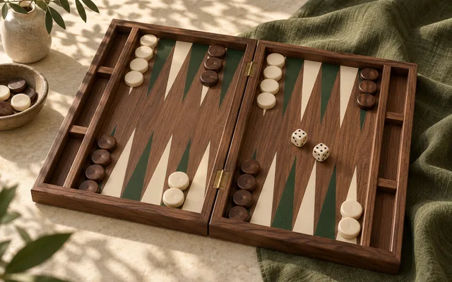 Backgammon table illustration