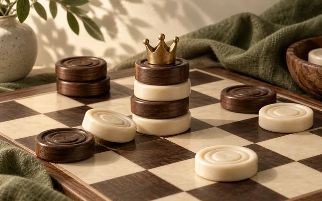 Checkers table illustration