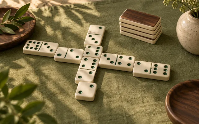 Domino table illustration