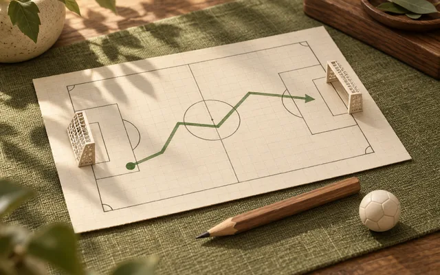 Paper Soccer table illustration