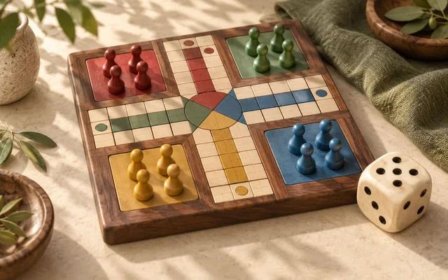 Ludo table illustration