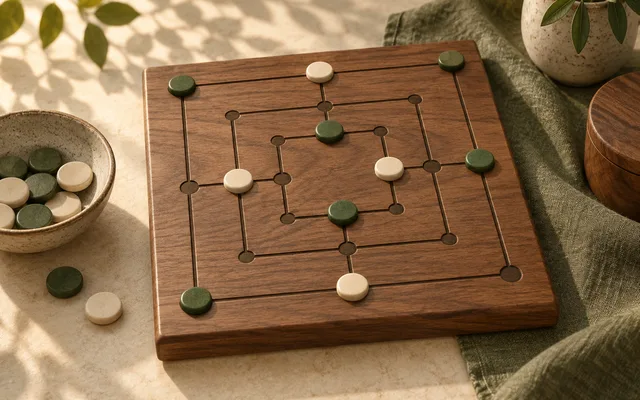 Nine Men's Morris table illustration