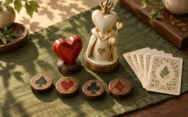 Polish Hearts table illustration